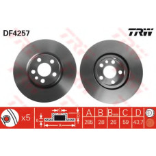Гальмівний диск TRW DF4257