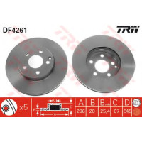 Гальмівний диск TRW DF4261