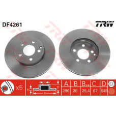 Гальмівний диск TRW DF4261