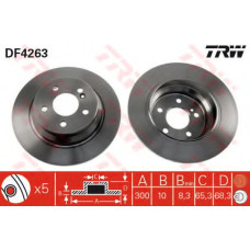Гальмівний диск TRW DF4263