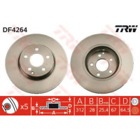 Гальмівний диск TRW DF4264
