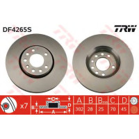 Гальмівний диск TRW DF4265S
