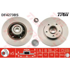 Гальмівний диск TRW DF4273BS