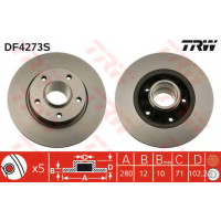 Гальмівний диск TRW DF4273S