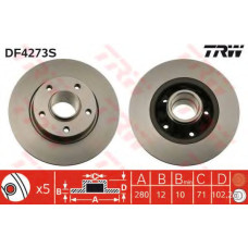 Гальмівний диск TRW DF4273S