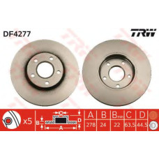 Гальмівний диск TRW DF4277