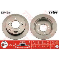 Гальмівний диск TRW DF4281