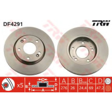 Гальмівний диск TRW DF4291