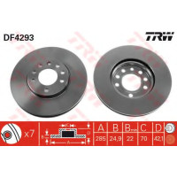 Гальмівний диск TRW DF4293