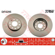 Гальмівний диск TRW DF4295