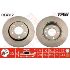 Гальмівний диск TRW DF4312