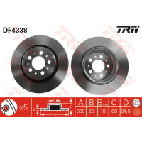 Гальмівний диск TRW DF4338
