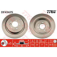 Гальмівний диск TRW DF4342S