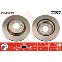 Гальмівний диск TRW DF4343S