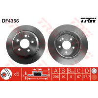 Гальмівний диск TRW DF4356