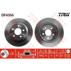 Гальмівний диск TRW DF4356