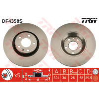 Гальмівний диск TRW DF4358S