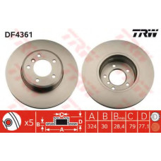 Гальмівний диск TRW DF4361