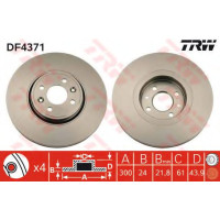 Гальмівний диск TRW DF4371