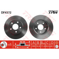 Гальмівний диск TRW DF4372
