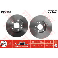 Гальмівний диск TRW DF4383