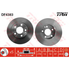 Гальмівний диск TRW DF4383