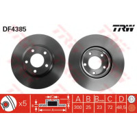 Гальмівний диск TRW DF4385