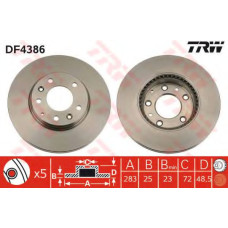 Гальмівний диск TRW DF4386