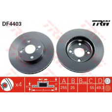 Гальмівний диск TRW DF4403