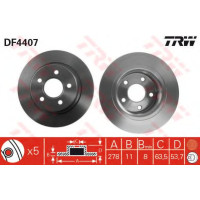 Гальмівний диск TRW DF4407