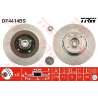 Гальмівний диск TRW DF4414BS