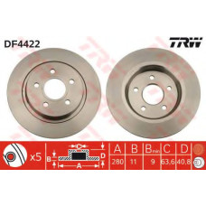 Гальмівний диск TRW DF4422