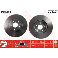 Гальмівний диск TRW DF4424