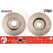 Гальмівний диск TRW DF4432S