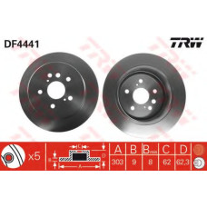 Гальмівний диск TRW DF4441