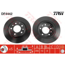 Гальмівний диск TRW DF4442