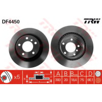 Гальмівний диск TRW DF4450