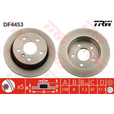 Гальмівний диск TRW DF4453