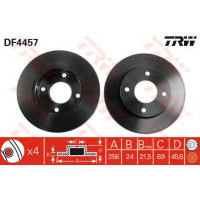 Гальмівний диск TRW DF4457
