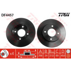 Гальмівний диск TRW DF4457