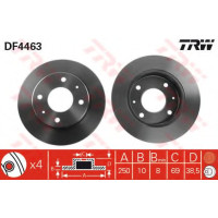 Гальмівний диск TRW DF4463