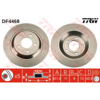Гальмівний диск TRW DF4468