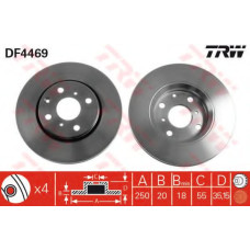 Гальмівний диск TRW DF4469
