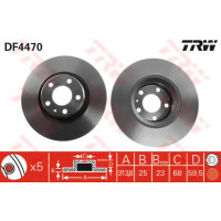 Гальмівний диск TRW DF4470