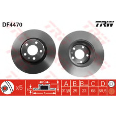 Гальмівний диск TRW DF4470