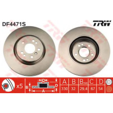 Гальмівний диск TRW DF4471S