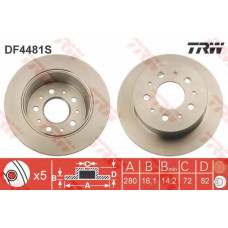 Гальмівний диск TRW DF4481S