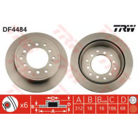 Гальмівний диск TRW DF4484