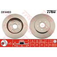 Гальмівний диск TRW DF4493