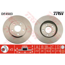 Гальмівний диск TRW DF4503